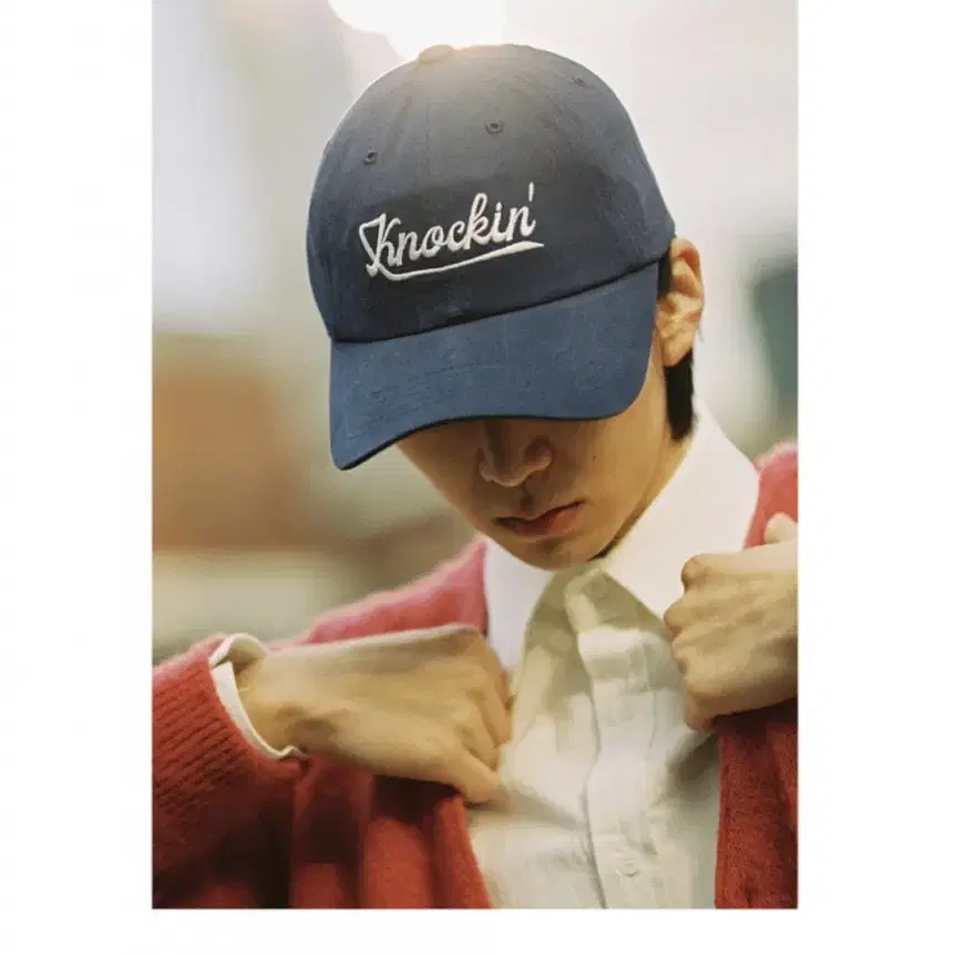 KNOCKIN LOGO B.B CAP NAVY