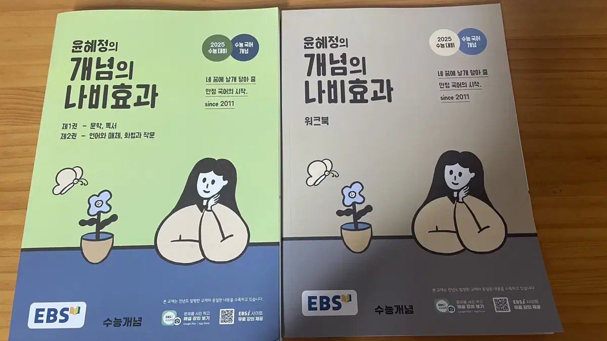 윤혜정 개념의 나비효과+워크북 세트(2025 수능 대비) 새상품