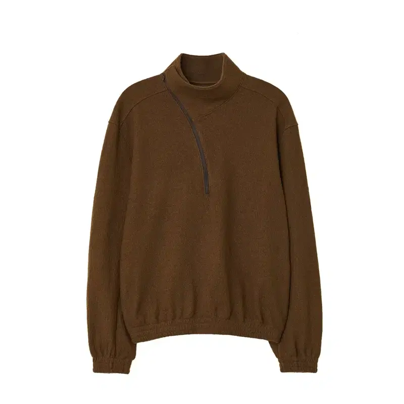 EE (구매) CURVED HALF WOOL ZIP - UP BROWN