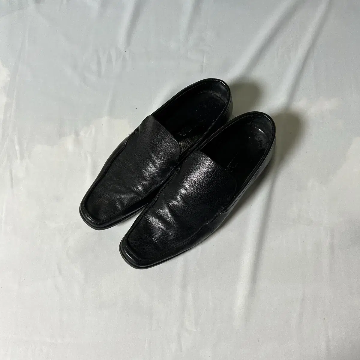 Prada leather square toe loafers shoes