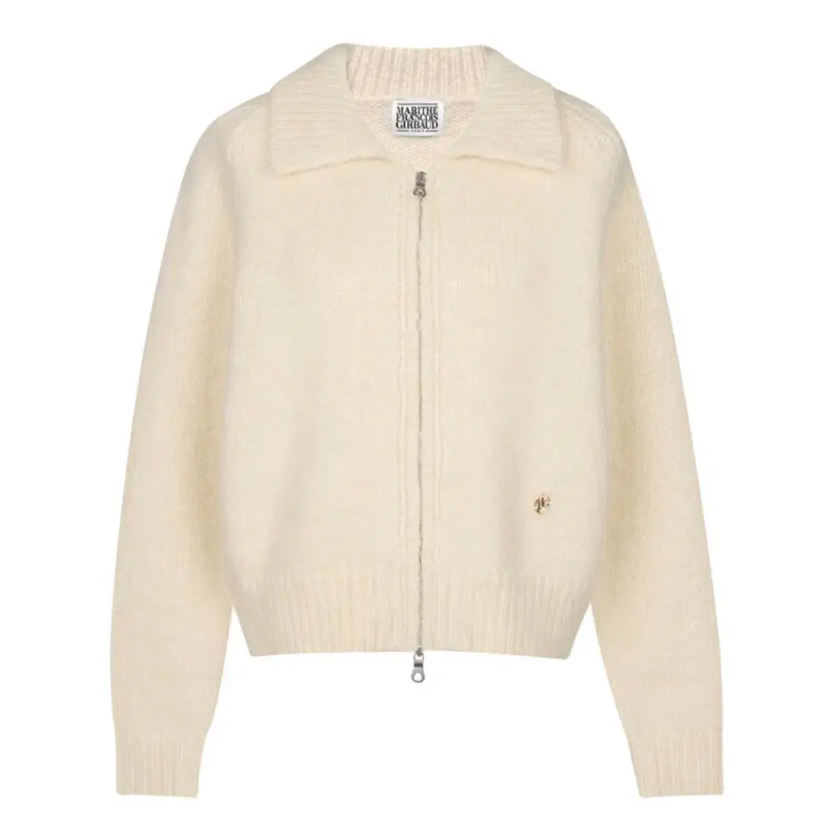 마리떼 W HAIRY ZIPUP CARDIGAN Cream