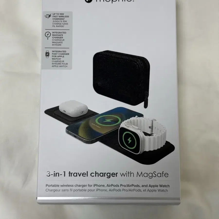 mophie 모피 3 in 1 여행용 맥세이프 충전기