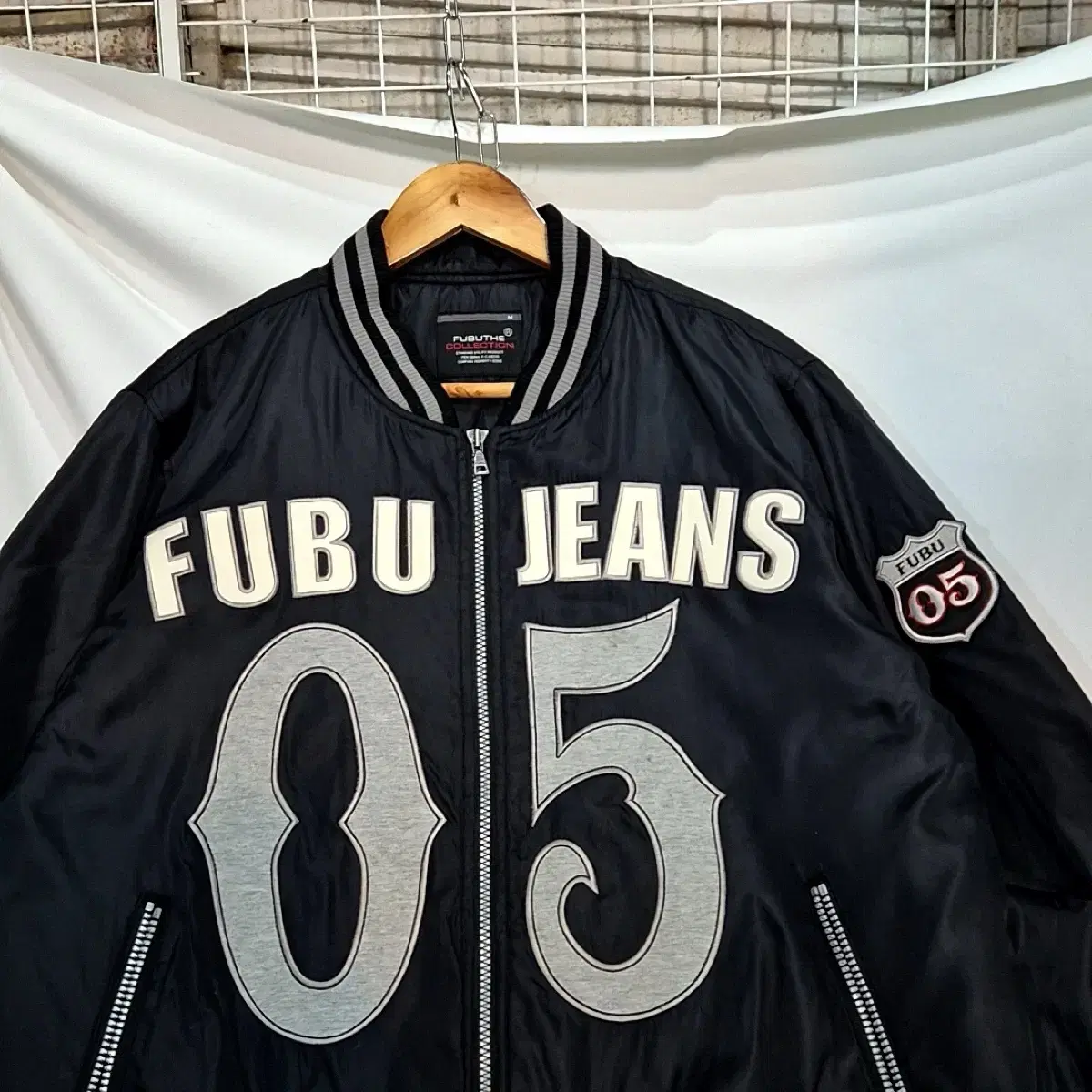 fubu 아치로고 누빔 점퍼