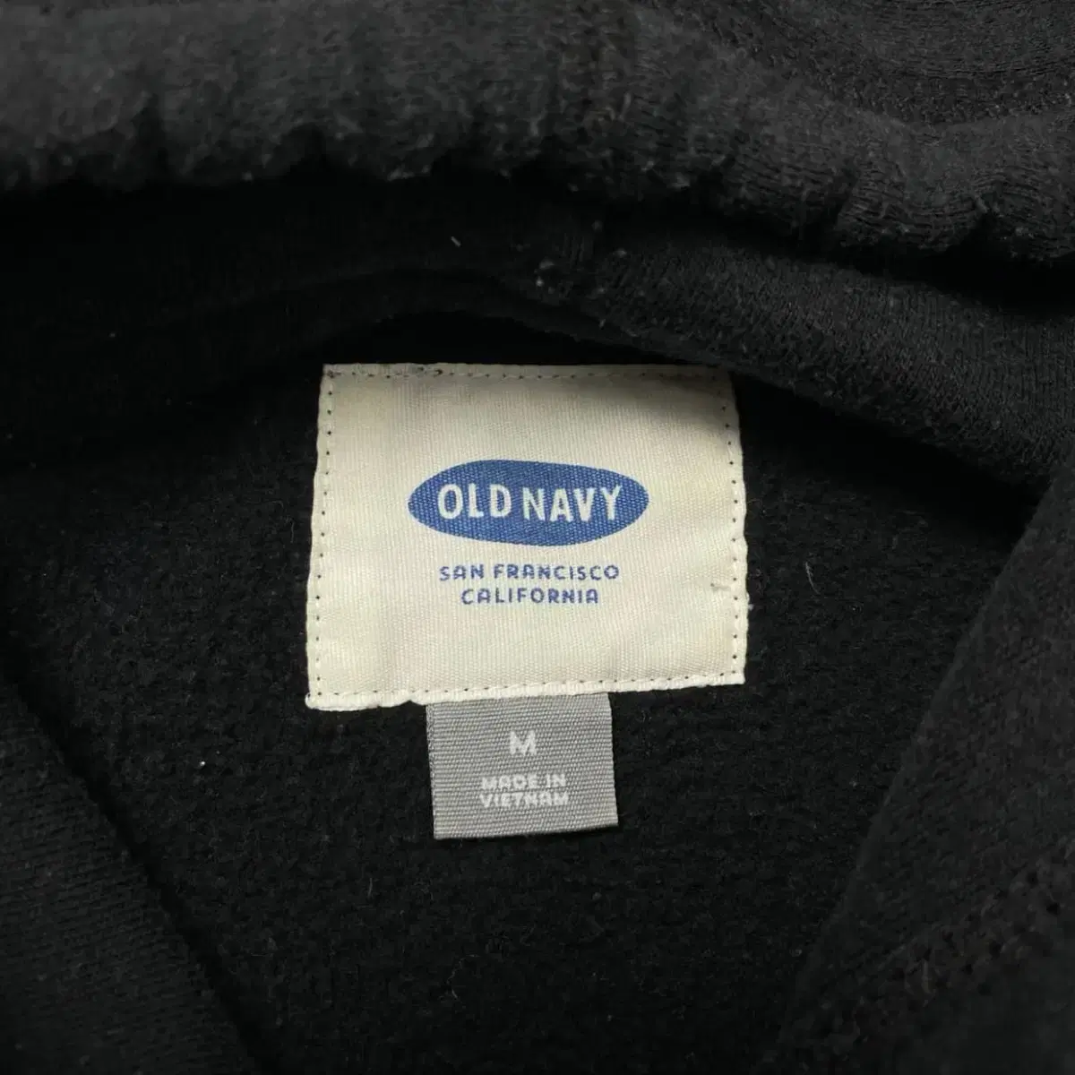 Old navy 로고 프린팅 블랙 후드티