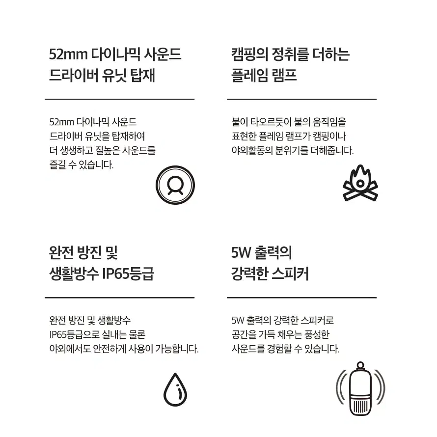 5W 휴대용 포터블 무선 블루투스 스피커 카키