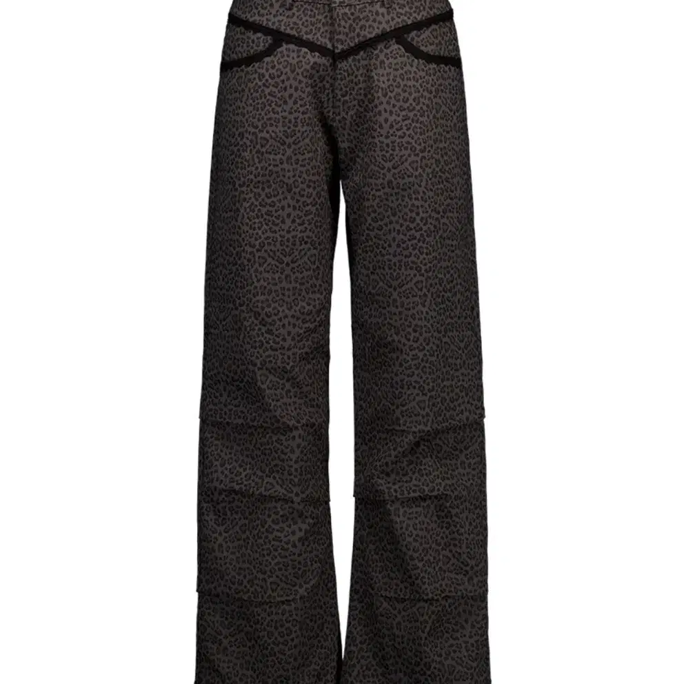 셋업이엑스이  LEOPARD LACE PANTS / CHARCOAL