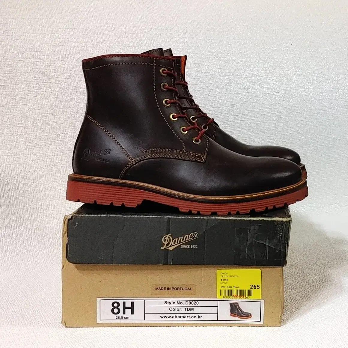 새상품)Danner 265 대너 아메리카 워커부츠 다크 브라운 D0020