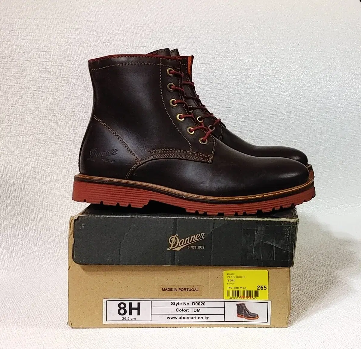 새상품)Danner 대너 아메리카 워커부츠 다크 브라운 D0020