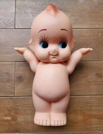 깃털이 달린 큐피 인형, 높이 약 30cm, 쇼와 레트로