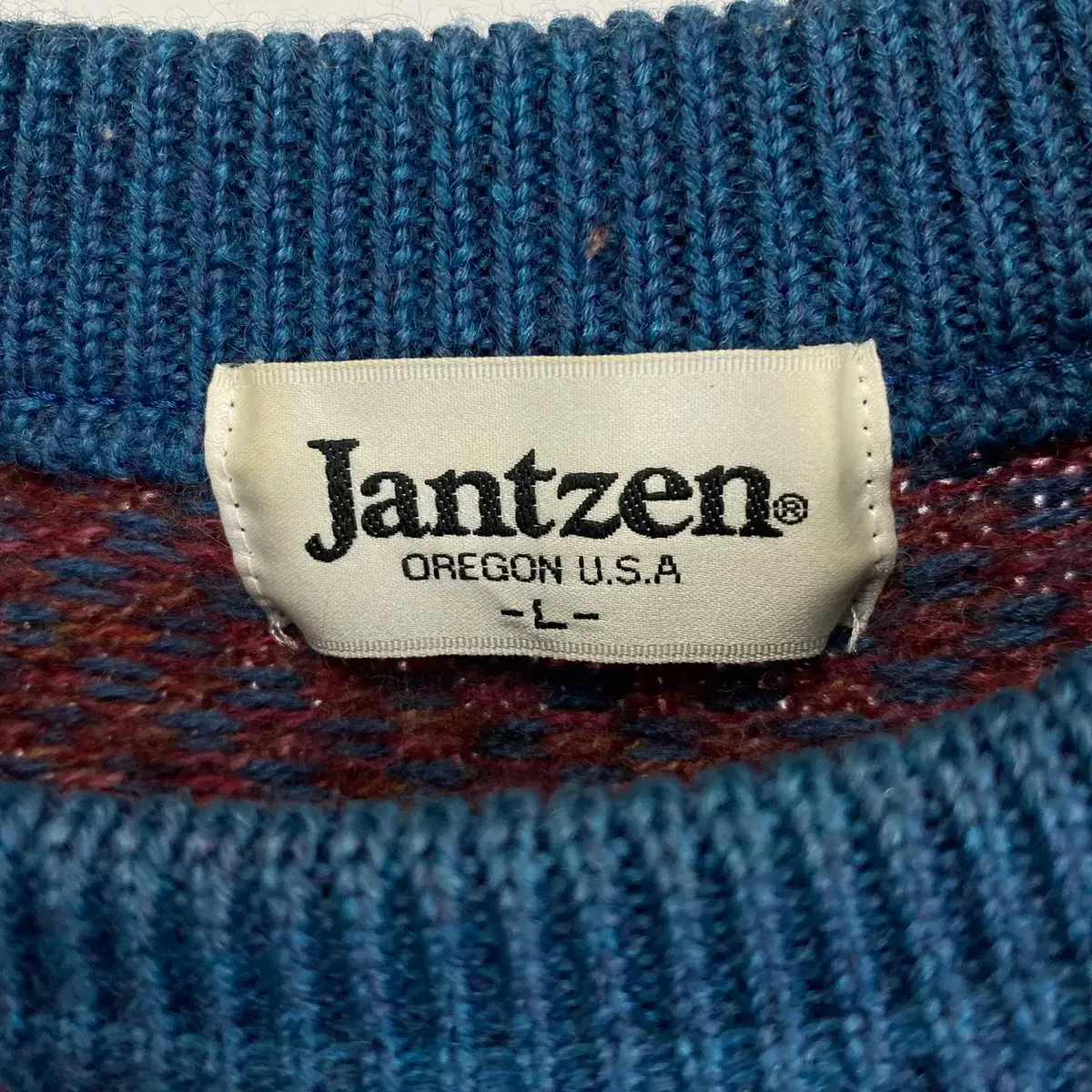 빈티지 Jantzen 패턴 울 니트