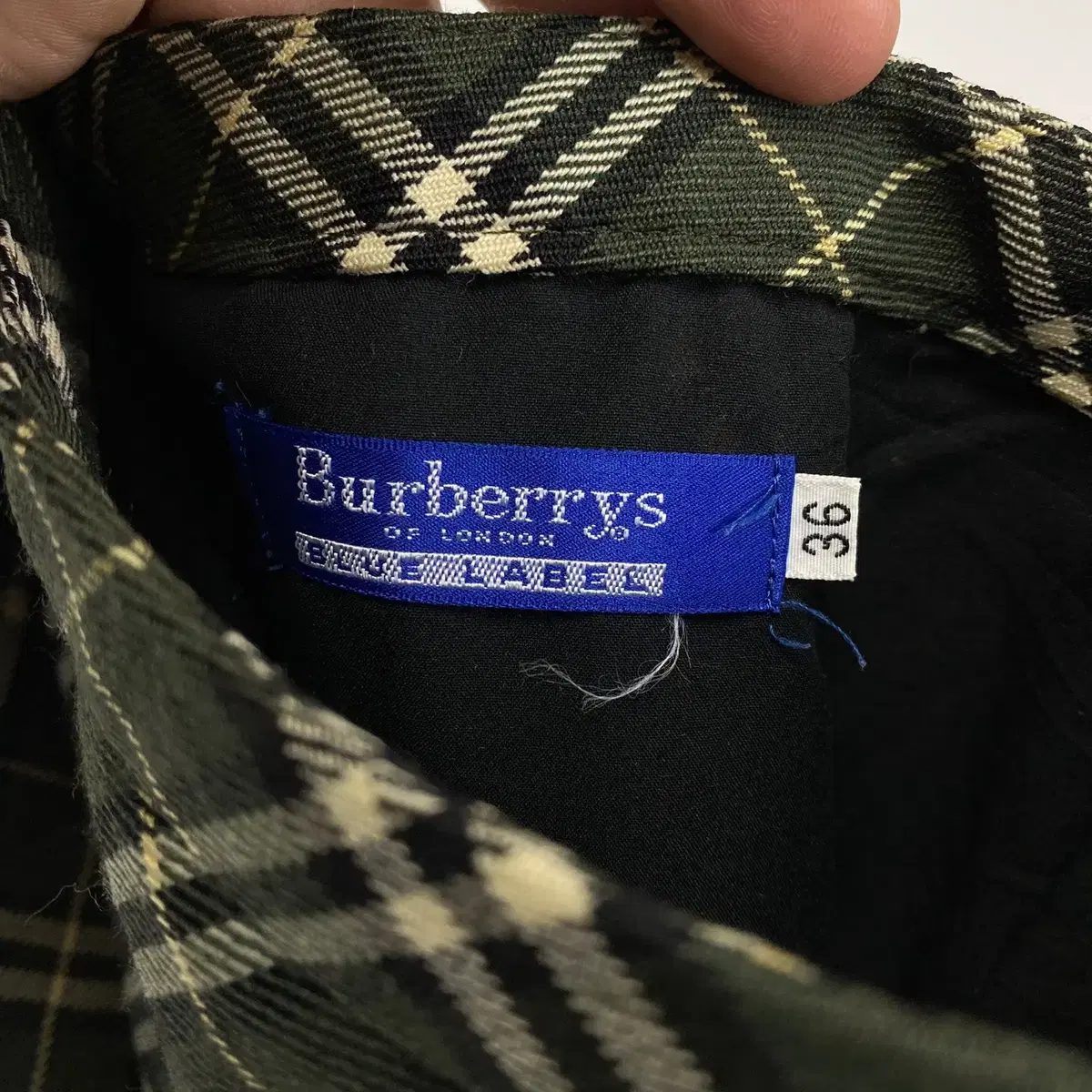 빈티지 BURBERRYS BLUE LABEL 울 스커트