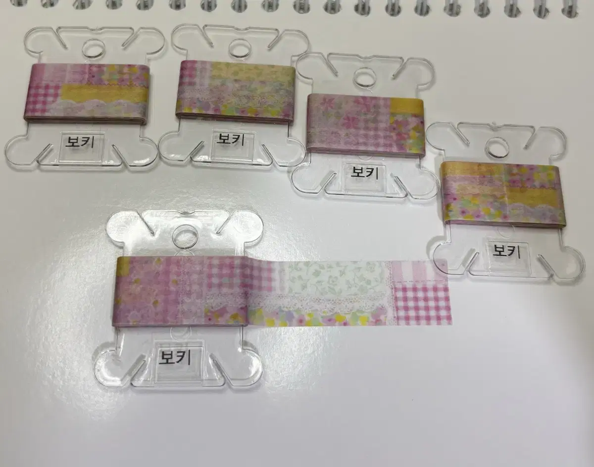 Boki pink patchwork masking tape sold in small portions