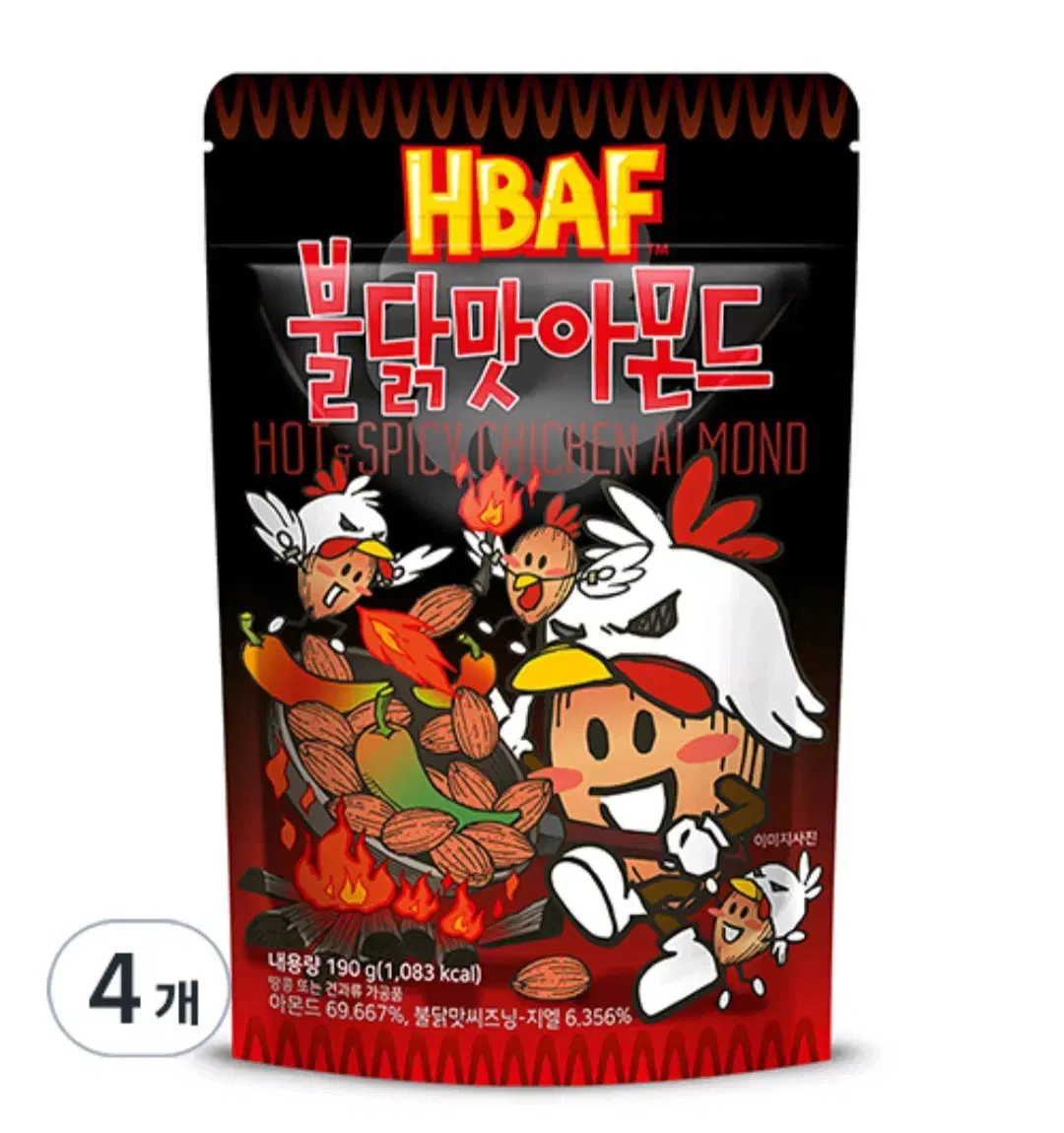 불닭맛 아몬드,불닭 아몬드,간식,매운맛  간식, 아몬드,HBAF아몬드