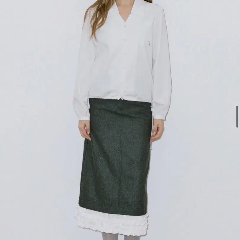 시눈 frill long skirt (S)