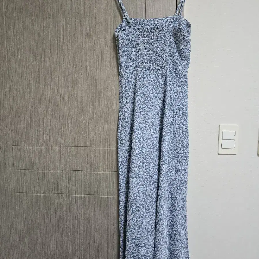 루루서울) water lily slim fit dress (blue)