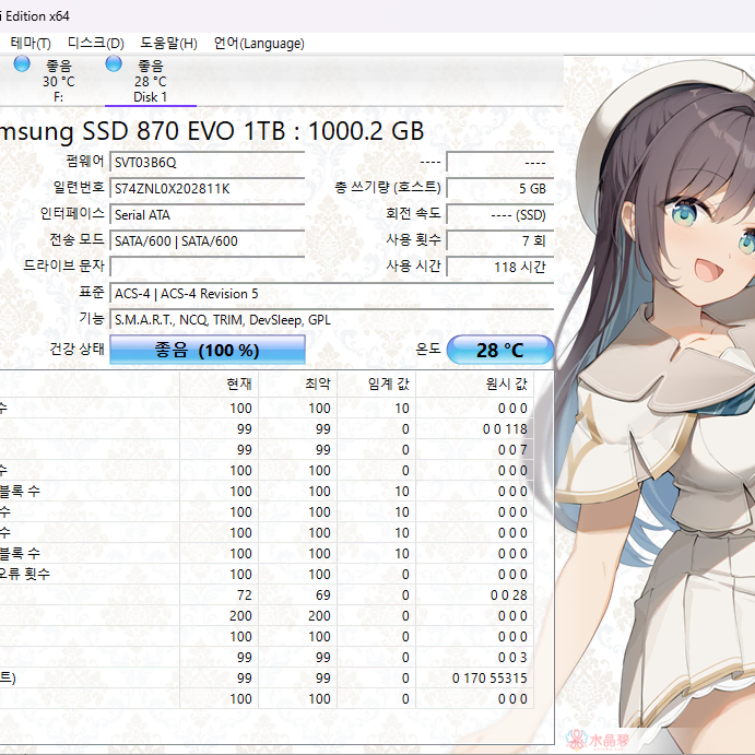 samsung SSD 870 EVO 1TB  2개