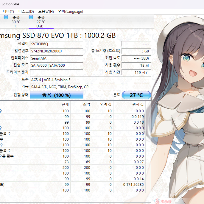 samsung SSD 870 EVO 1TB  2개