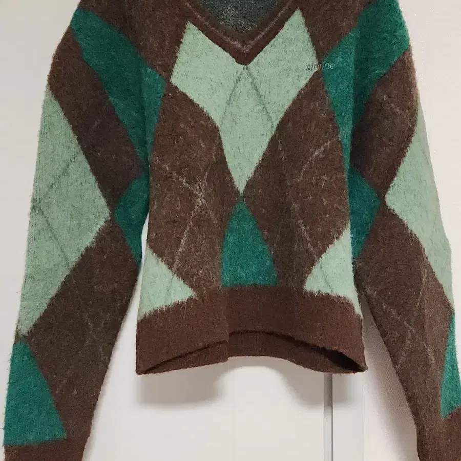 시엔느 아가일 Brushed Argyle Knit (Green)