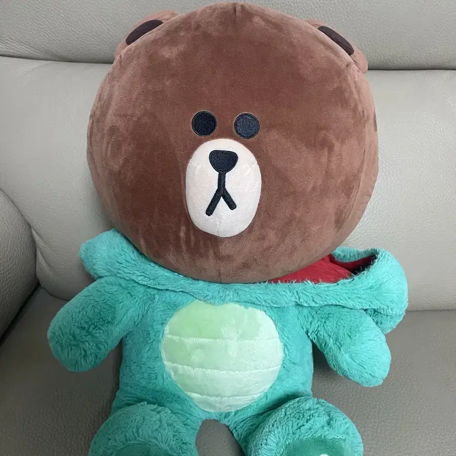 라인프렌즈 다이노 브라운 공룡잠옷 인형 45cm