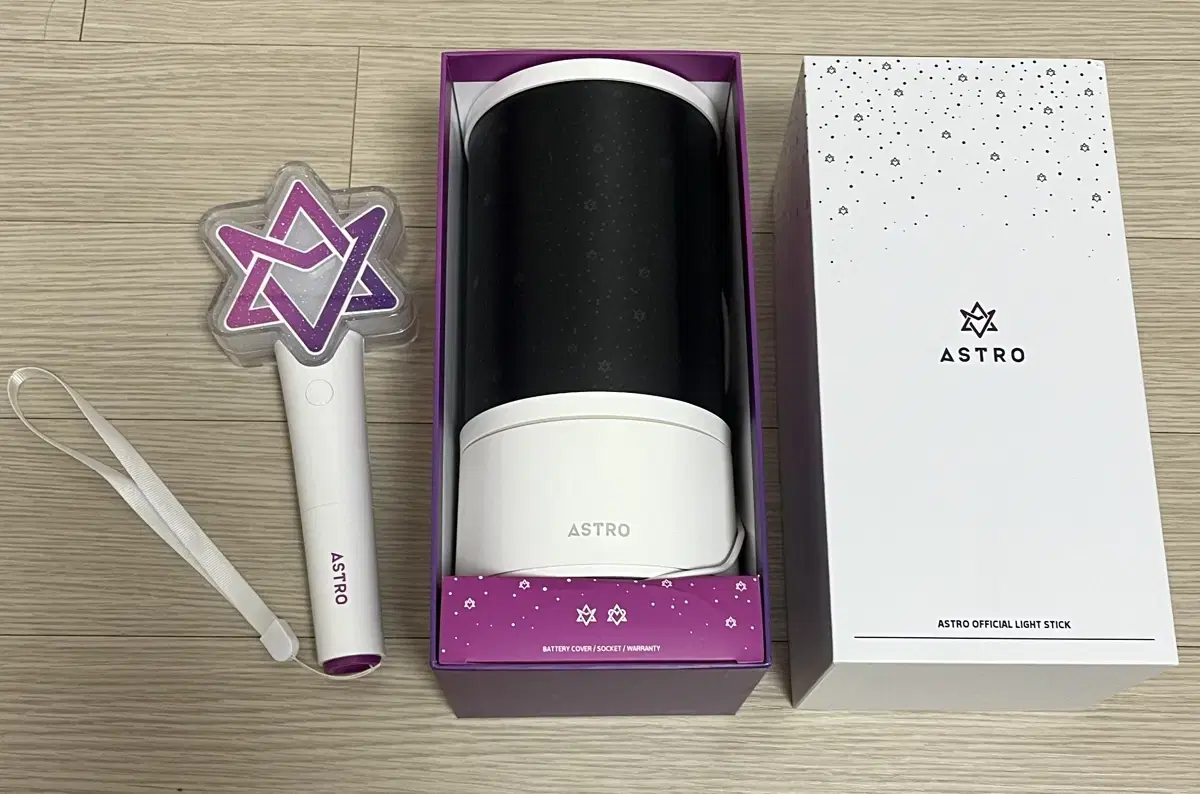 아스트로 로봉이 1세대 응원봉 무드등 세트 팝니다(양품)