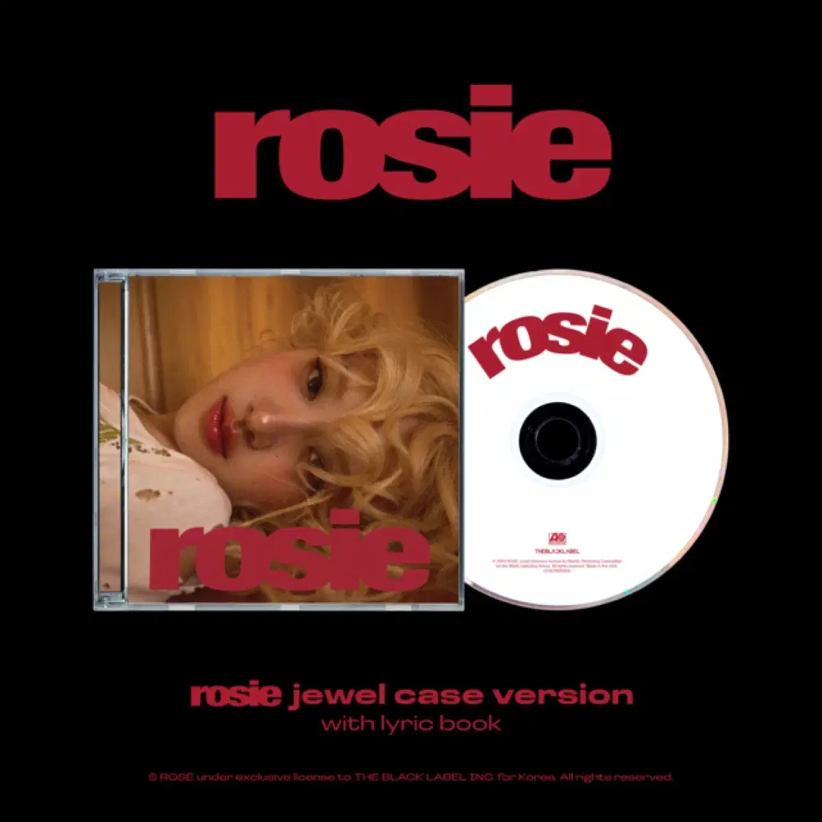 원가이하 블랙핑크 로제 rosie jewel 미개봉 앨범 특전 미포함