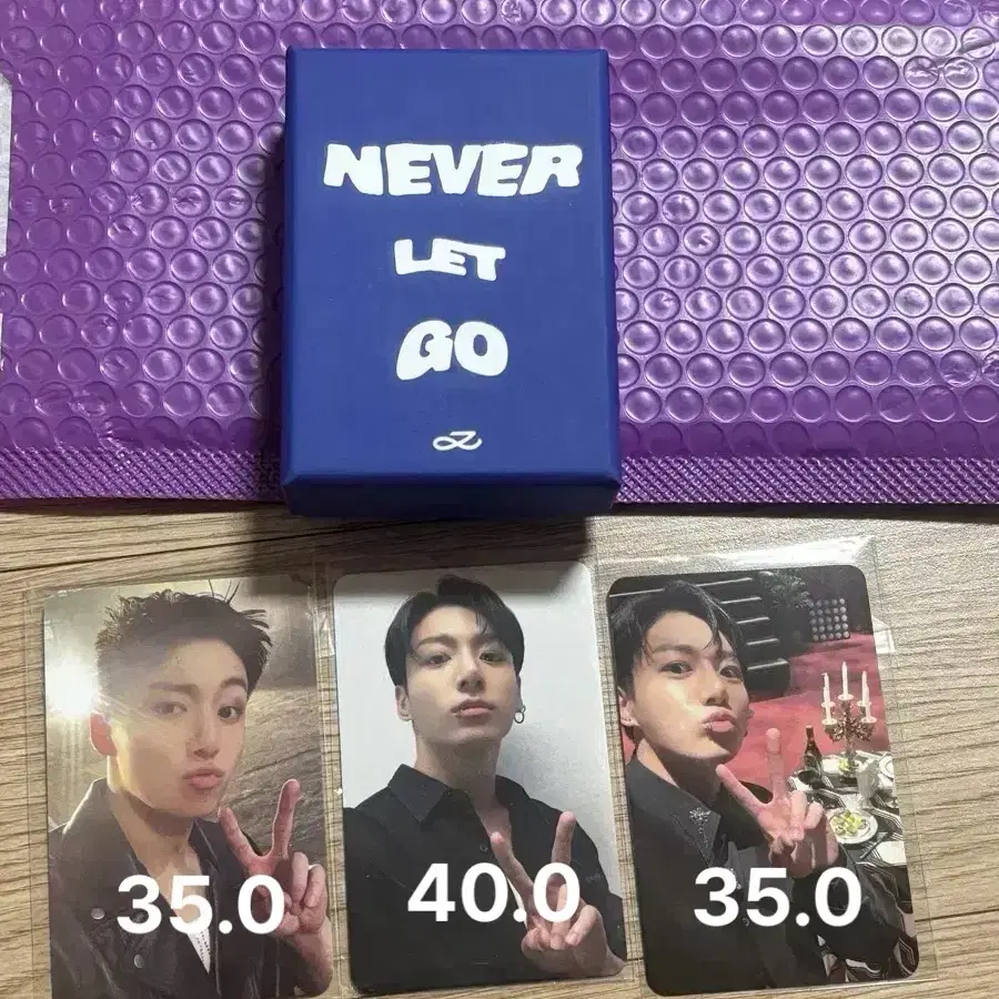 정국 네버랫고 포카 never let go sell