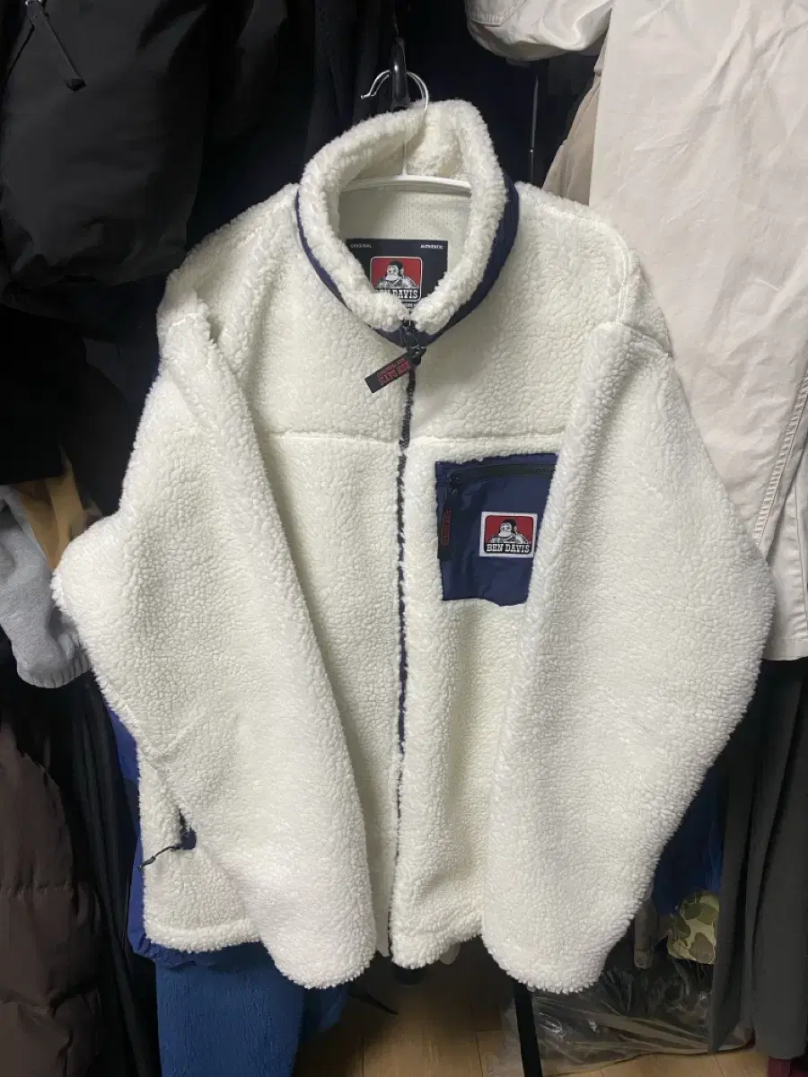 Ben Davis Original Boa Fleece Jacket White XL