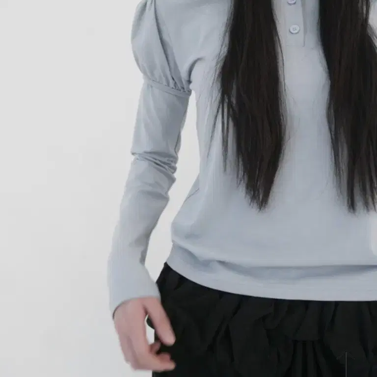 에프터먼데이 puff layered hoodie (스카이)