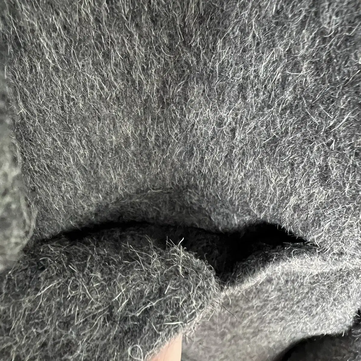 [M] STU 21FW Hairy Half Double Coat Grey