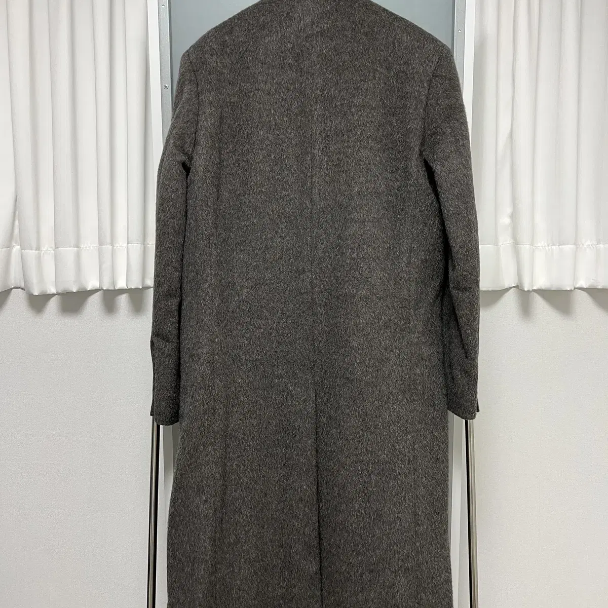 [M] STU 21FW Hairy Half Double Coat Grey