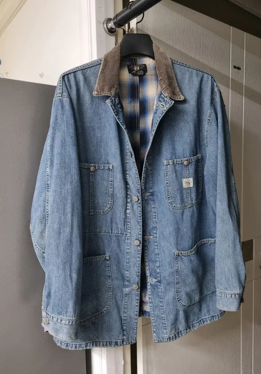 90s Double L Corduroy kara Denim Coverall Jacket L(105) Rrl Rare