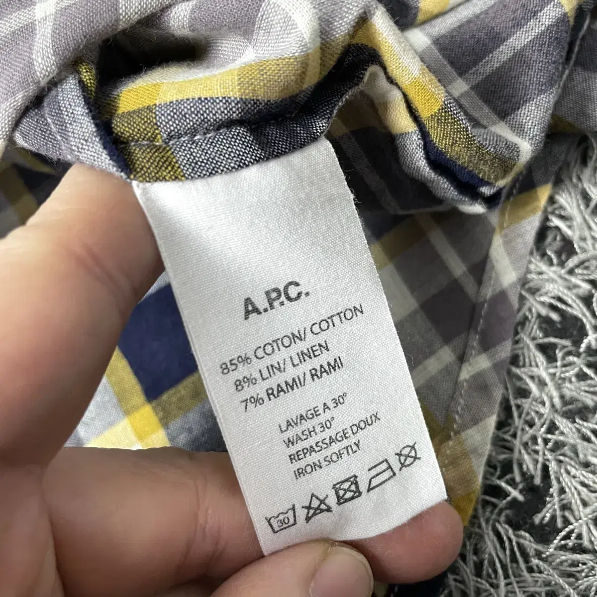 A.P.C. 아페쎄 여성 체크 셔츠 남방