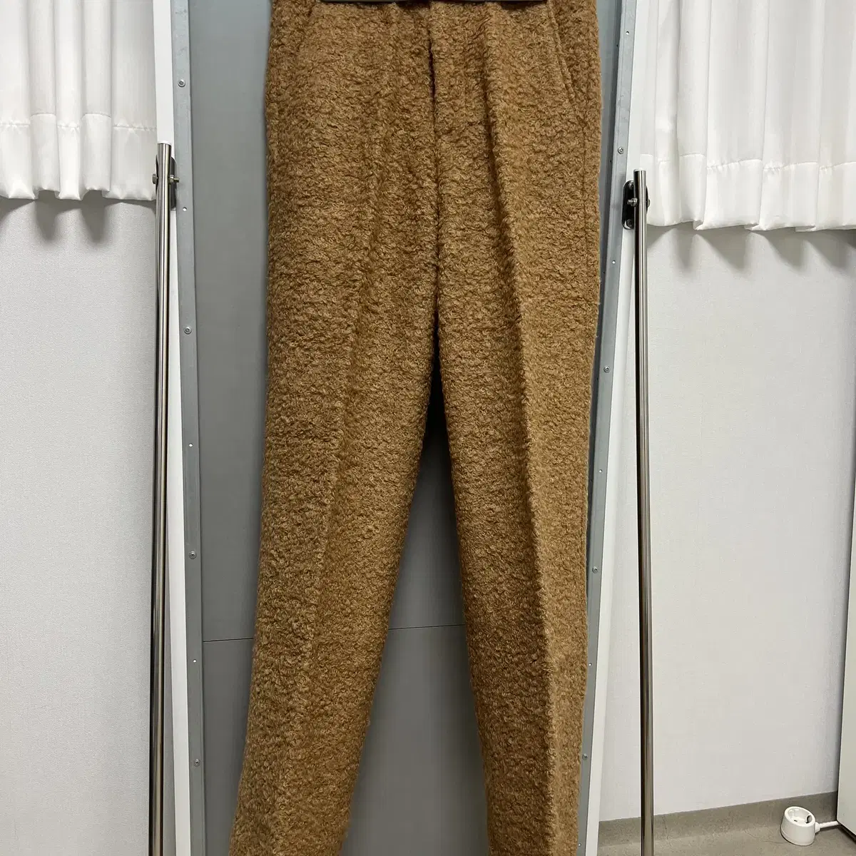 [S] 21FW STU Boucle Wool Slacks Camel