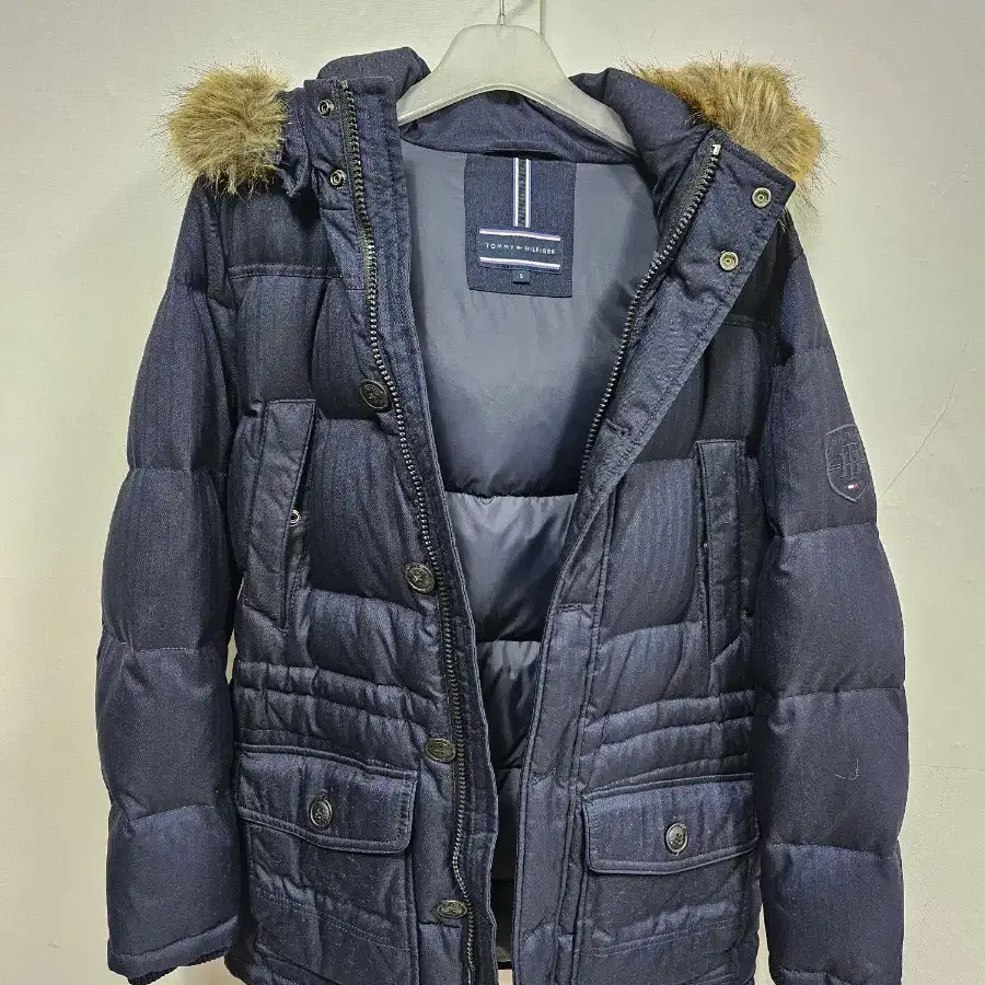 TOMMY HILFIGER 타미힐피거 네이비 다운패딩 S 90