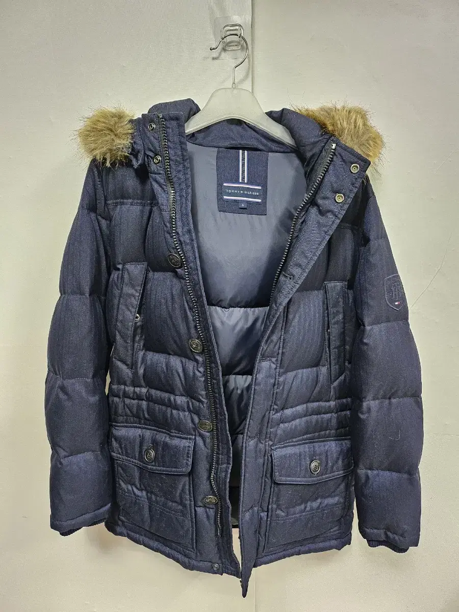 TOMMY HILFIGER 타미힐피거 네이비 다운패딩 S 90