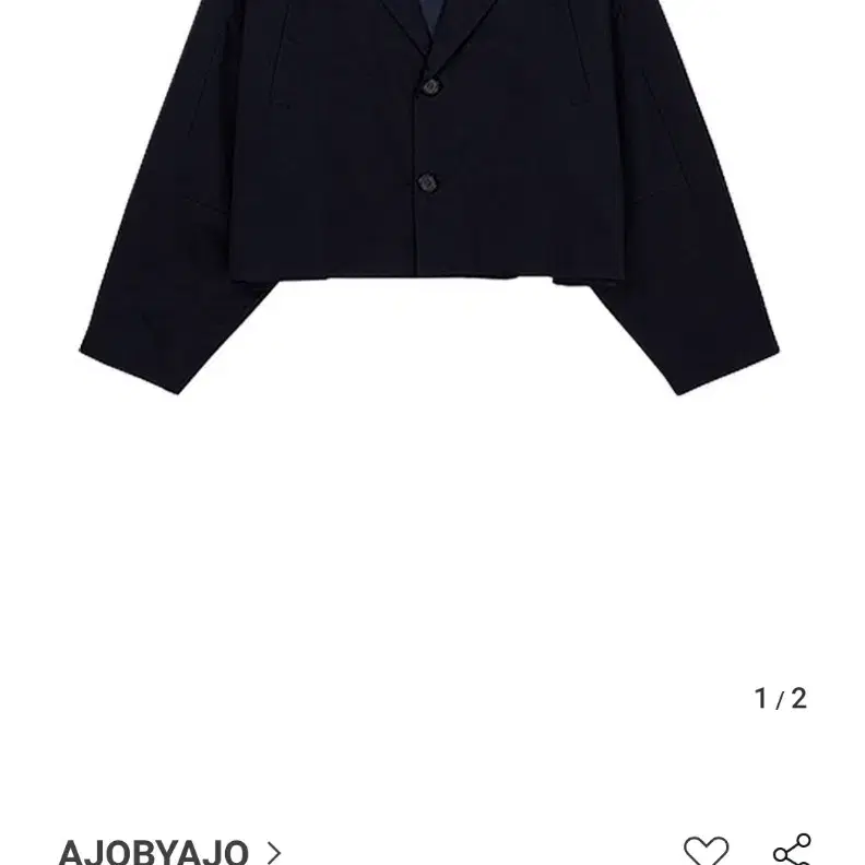 Batwing Cotton Short Jacket [NAVY]