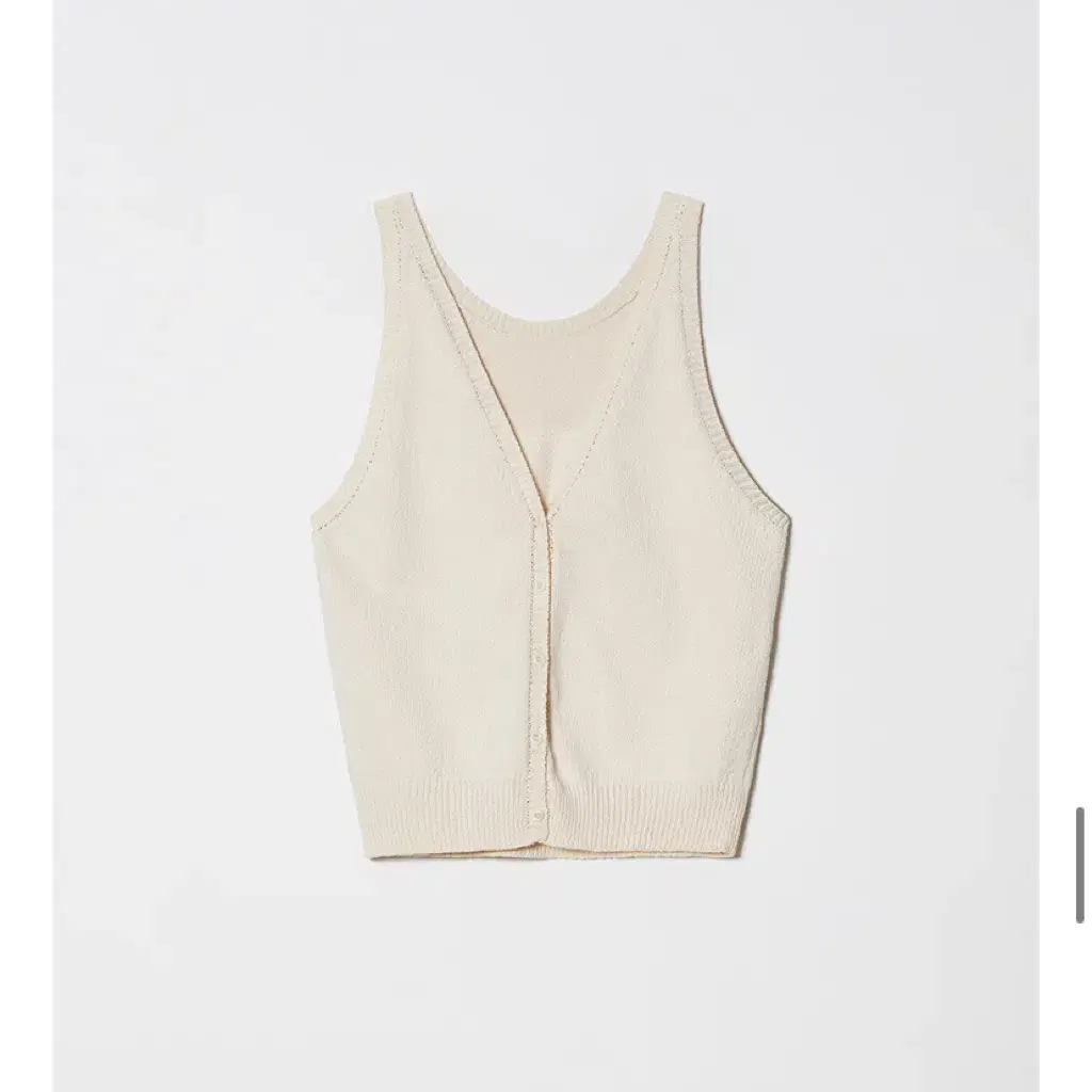 다이애그널 V BASIC BUTTON KNIT VEST