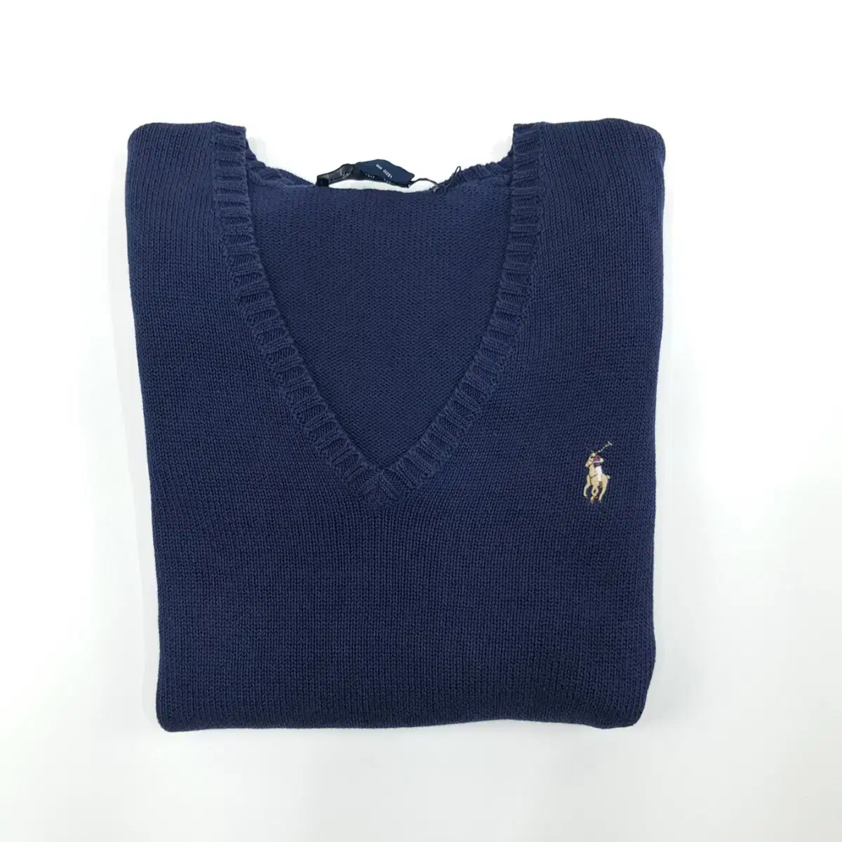 (CS249)XL 폴로 랄프로렌 네이비 브이넥 긴팔 니트 knit 여성