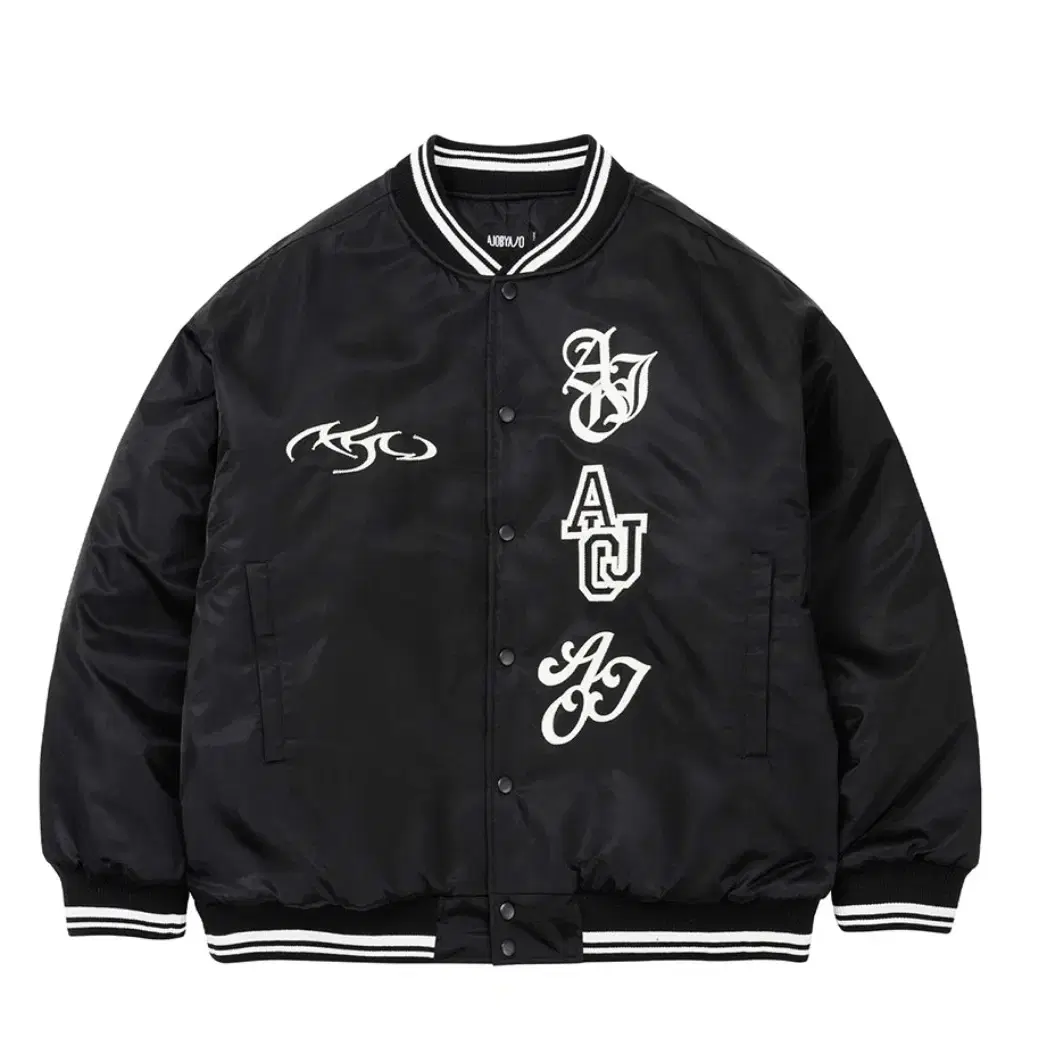 Nylon Baseball Jacket [BLACK]