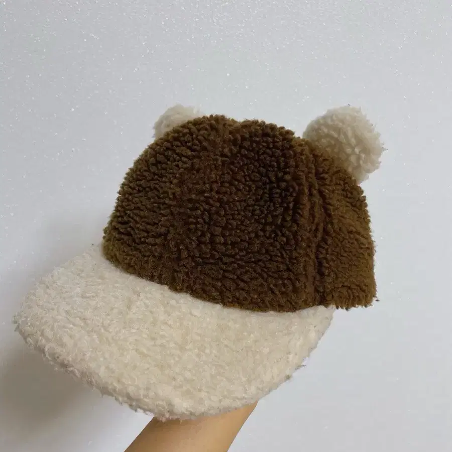 곰돌이 뽀글이 캡모자 48cm