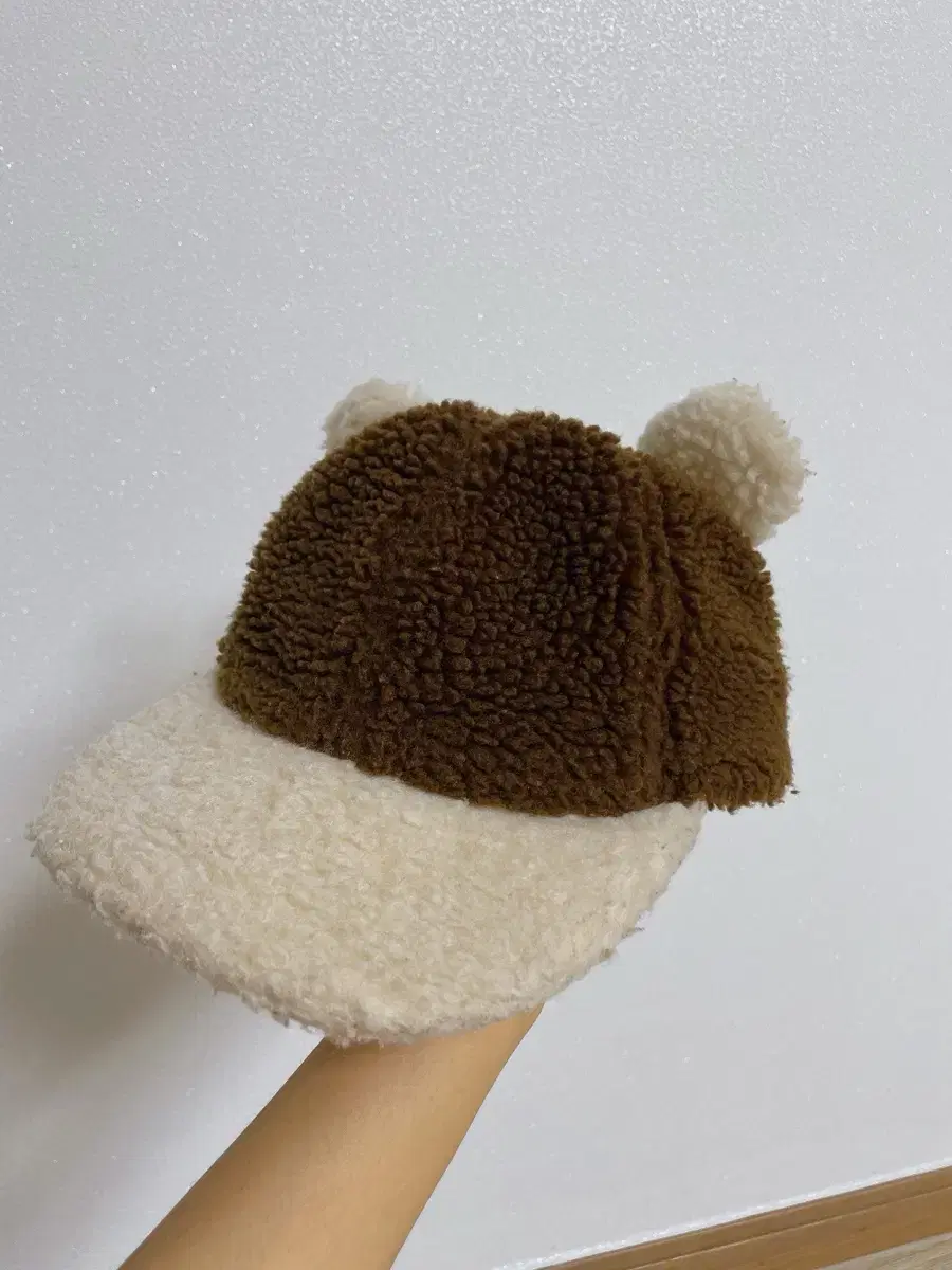 곰돌이 뽀글이 캡모자 48cm