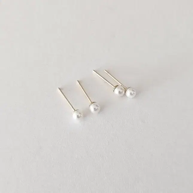 14K 3mm 진주귀걸이 (한쌍)