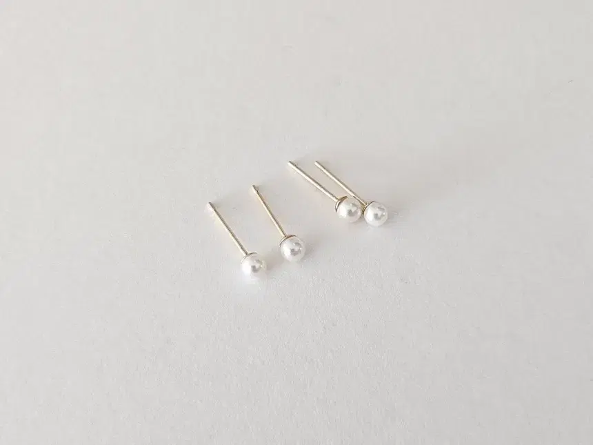 14K 3mm 진주귀걸이