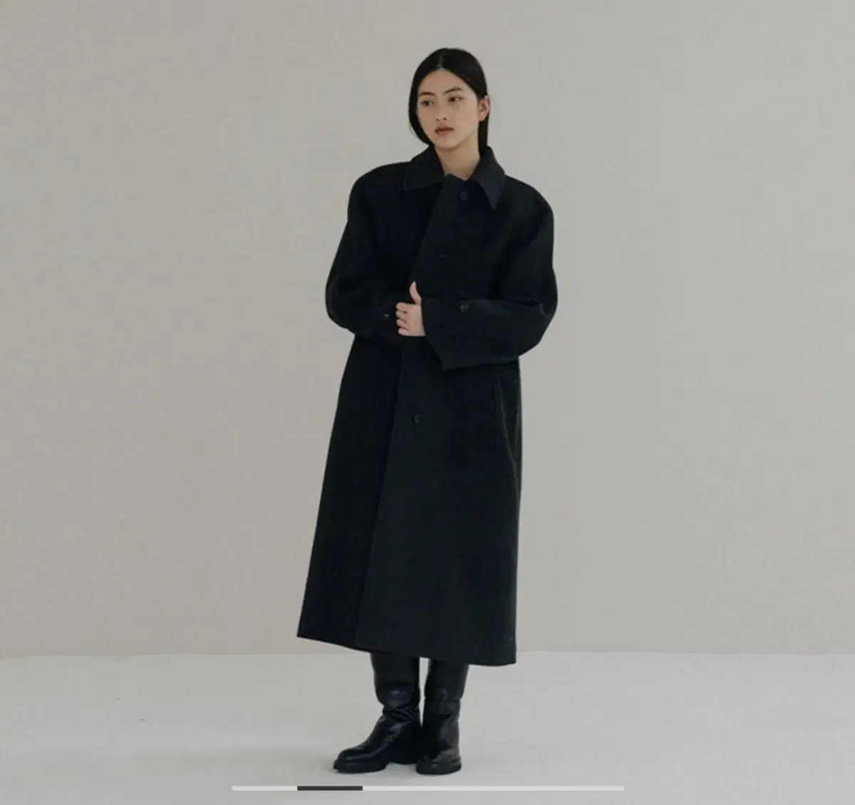 페세스 peces cantabile wool coat 다크 그레이