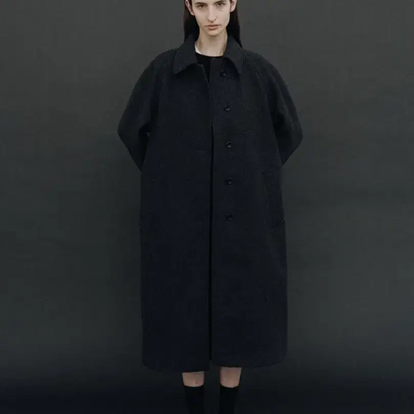 페세스 peces cantabile wool coat 다크 그레이