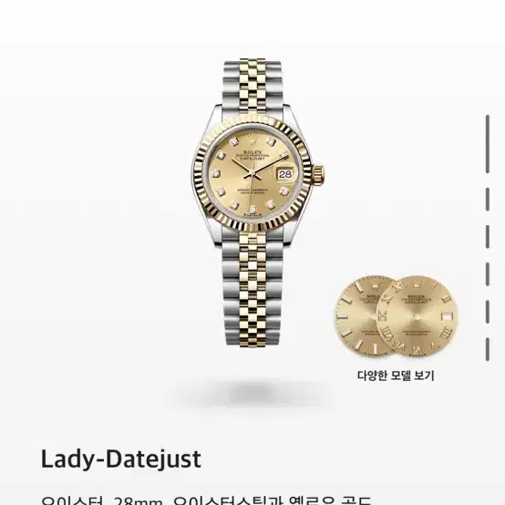 롤렉스 데이트 저스트 (lady-datejust) 28 보석