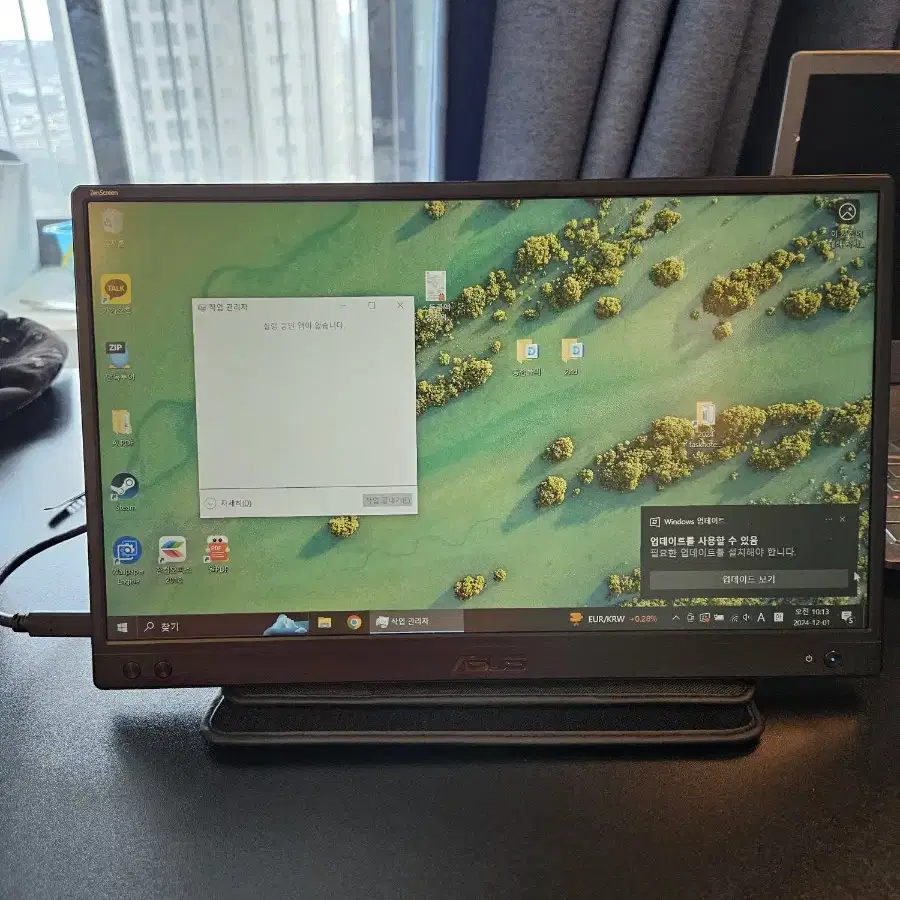 asus zenscreen 15.6 보조모니터 usb-c연결(노트북 듀얼