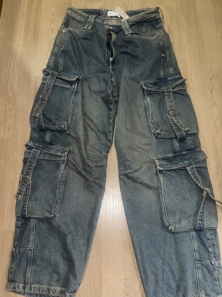 Zara Denim Cargo Pants