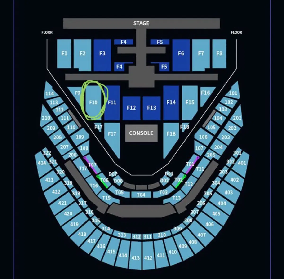 nct127 엔시티127 콘서트 첫콘 플로어 F10 양도 (사진O)