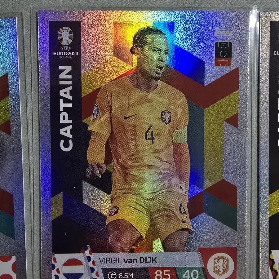 TOPPS 유로 2024 매치 어택스 captain 카드 19장 세트